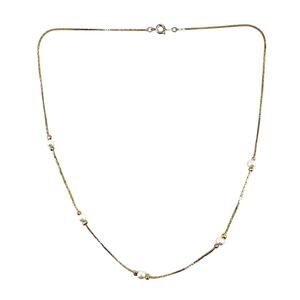 Vintage Faux Pearl Classic Elegant Feminine Station Gold Tone 18” Necklace